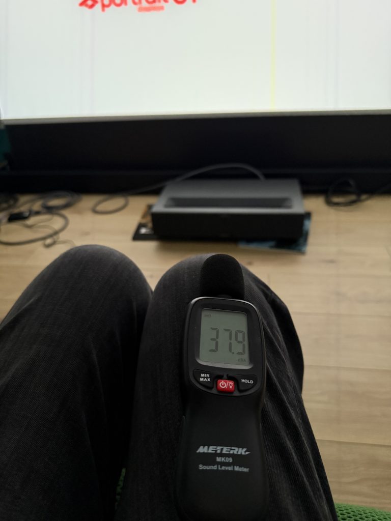 Bruit de fonctionnement Formovie theater Premium mode burreau calibré