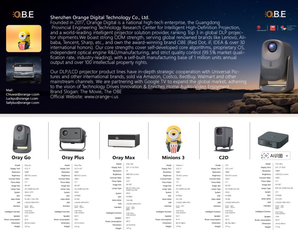 OBE projecteur home cinema