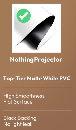 Test écran nothingprojector Matte White